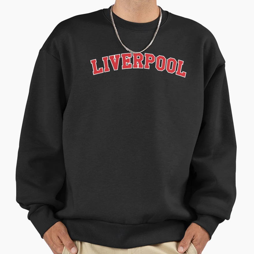 Liverpool City Name Sweatshirt - Aesthetic Graphic Men Women - T-Shirt, Sweatshirt, Hoodie