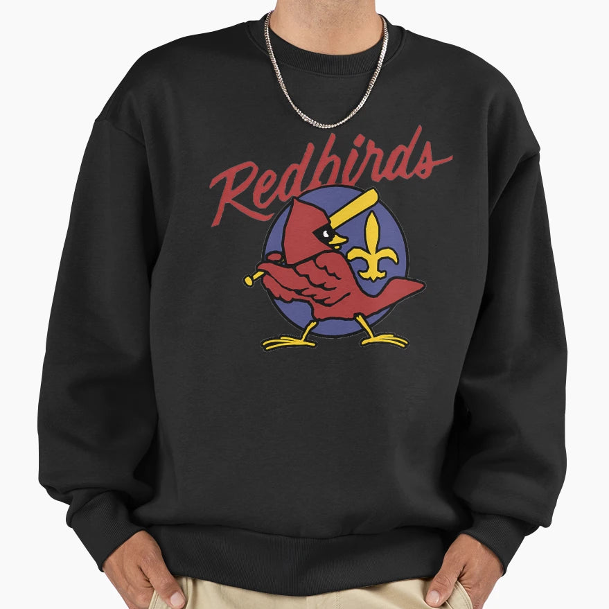Louisville Redbirds Minor League Sweatshirt - Custom Art Print for Adults - T-Shirt, Sweatshirt, Hoodie
