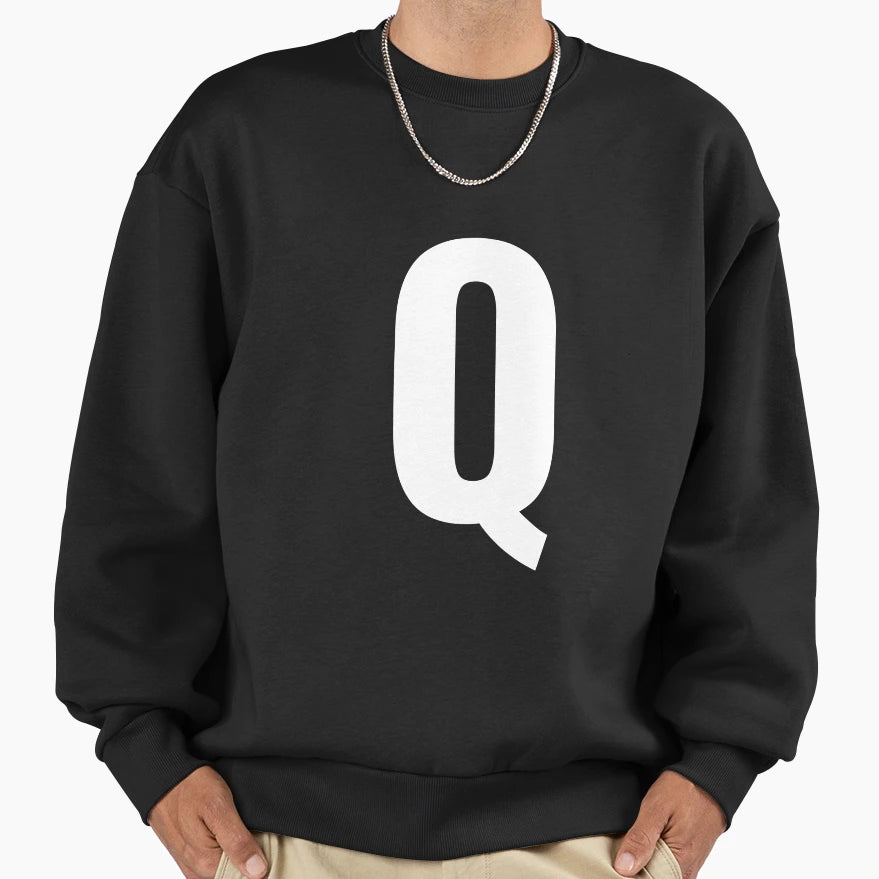 Q Letter Abc Letter Q Sweatshirt - Custom Art Print Men Women - T-Shirt, Sweatshirt, Hoodie