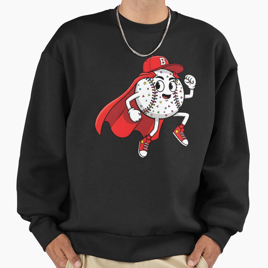 Baseball Drip Icecream Valentine Sweatshirt - Unique Graphic for Adults - T-Shirt, Sweatshirt, Hoodie