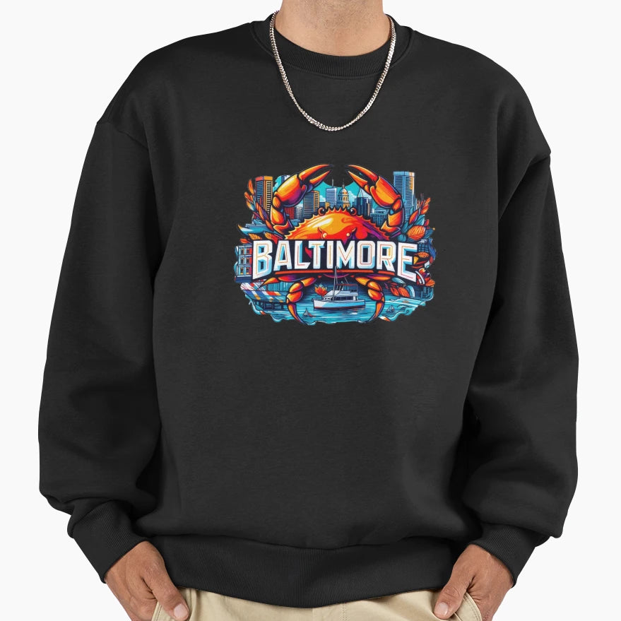 Baltimore Sweatshirt - Graphic Print Men Women - T-Shirt, Sweatshirt, Hoodie