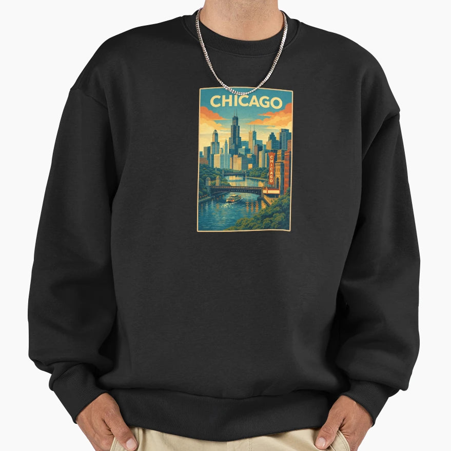 Chicago Sweatshirt - Novelty Apparel Men Women - T-Shirt, Sweatshirt, Hoodie