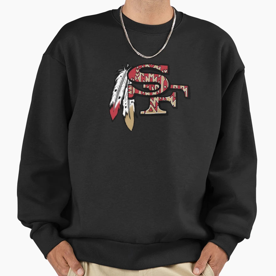 Native American 49Ers Logo Sweatshirt - Minimalist Print Unisex - T-Shirt, Sweatshirt, Hoodie