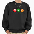 Nyc Subway Sweatshirt - Casual Everyday Wear for Adults - T-Shirt, Sweatshirt, Hoodie