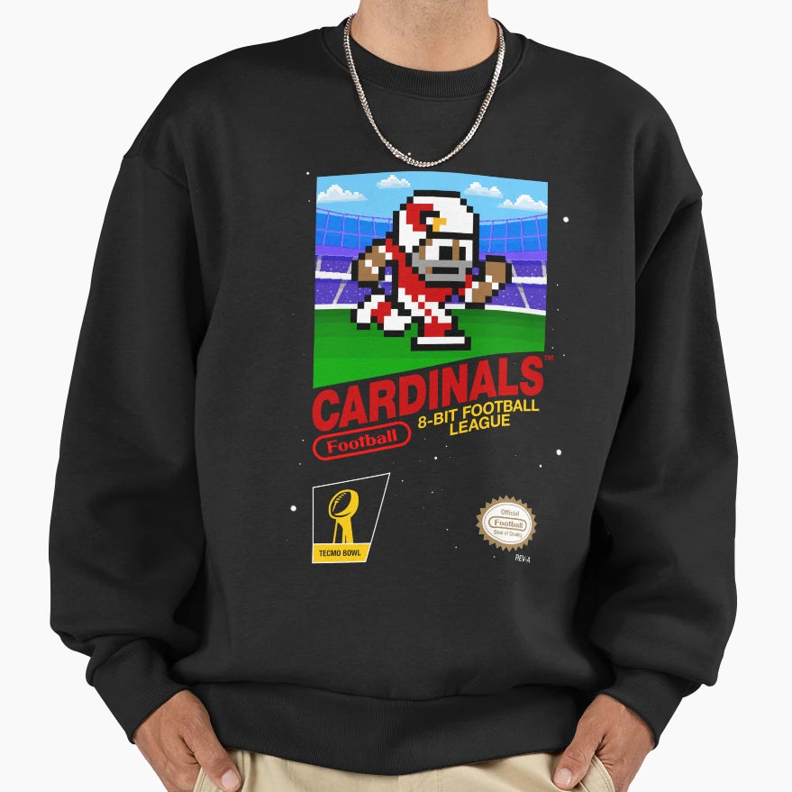 Arizona Cardinals 8 Bit Football Sweatshirt - Casual Everyday Wear Unisex - T-Shirt, Sweatshirt, Hoodie