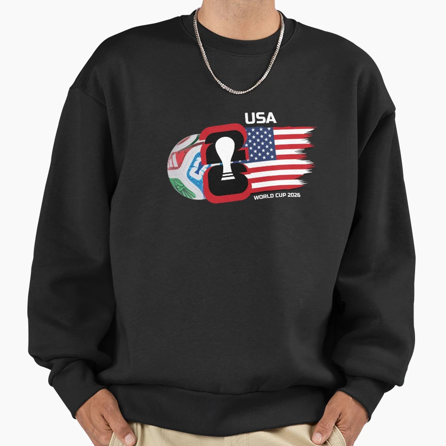 2026 World Cup Soccer Usa Sweatshirt - Trendy Graphic Unisex - T-Shirt, Sweatshirt, Hoodie