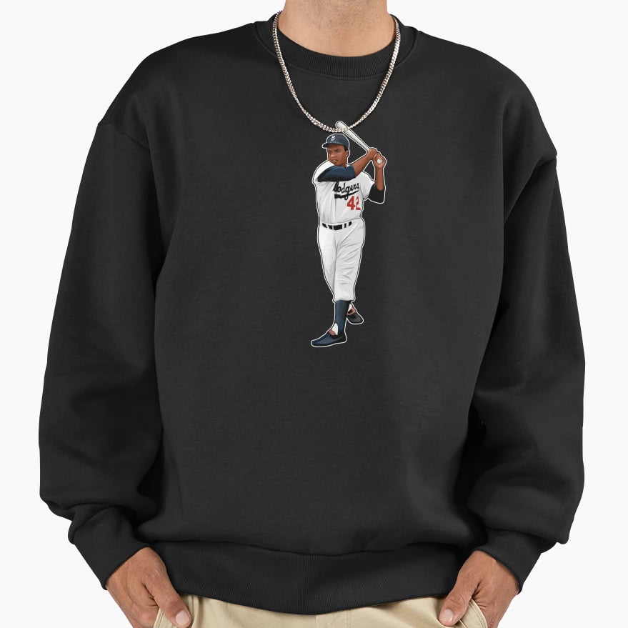 Jackie Robinson 42 Poses Sweatshirt - Trendy Graphic for Adults - T-Shirt, Sweatshirt, Hoodie