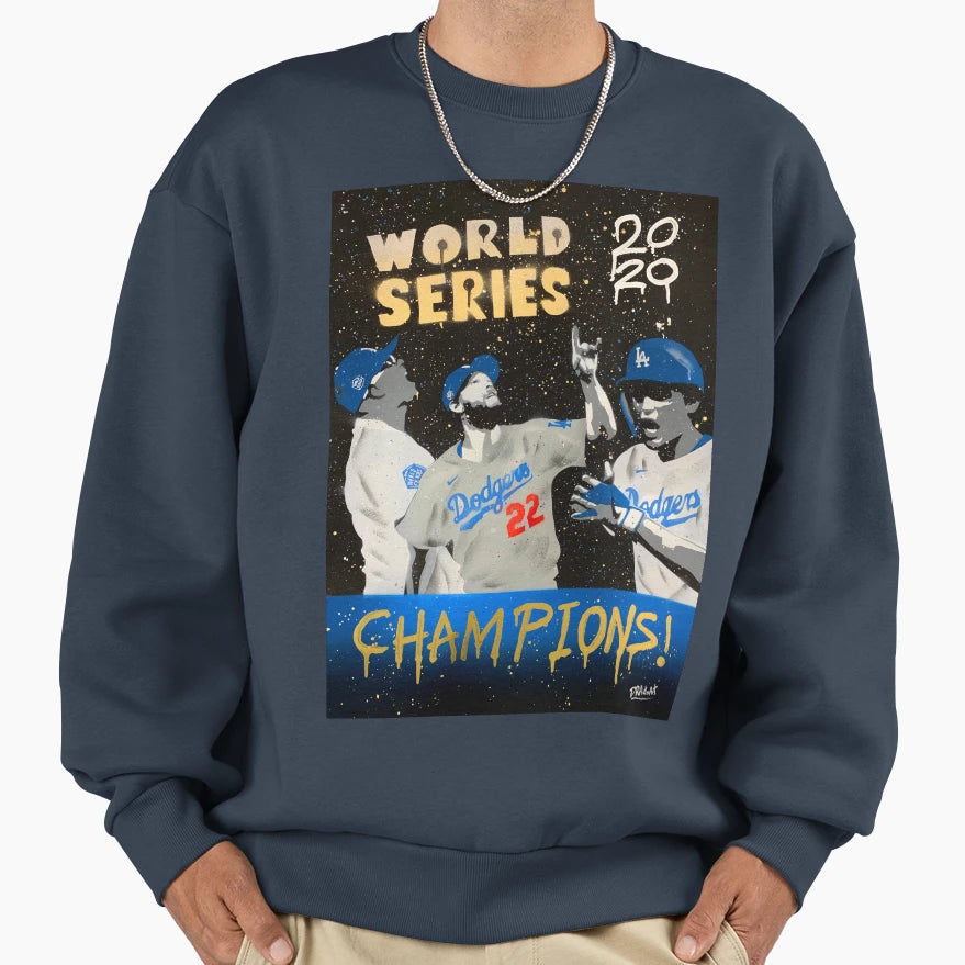 La 2020 Champions Baseball Graffiti Sweatshirt - Unique Graphic for Adults - T-Shirt, Sweatshirt, Hoodie
