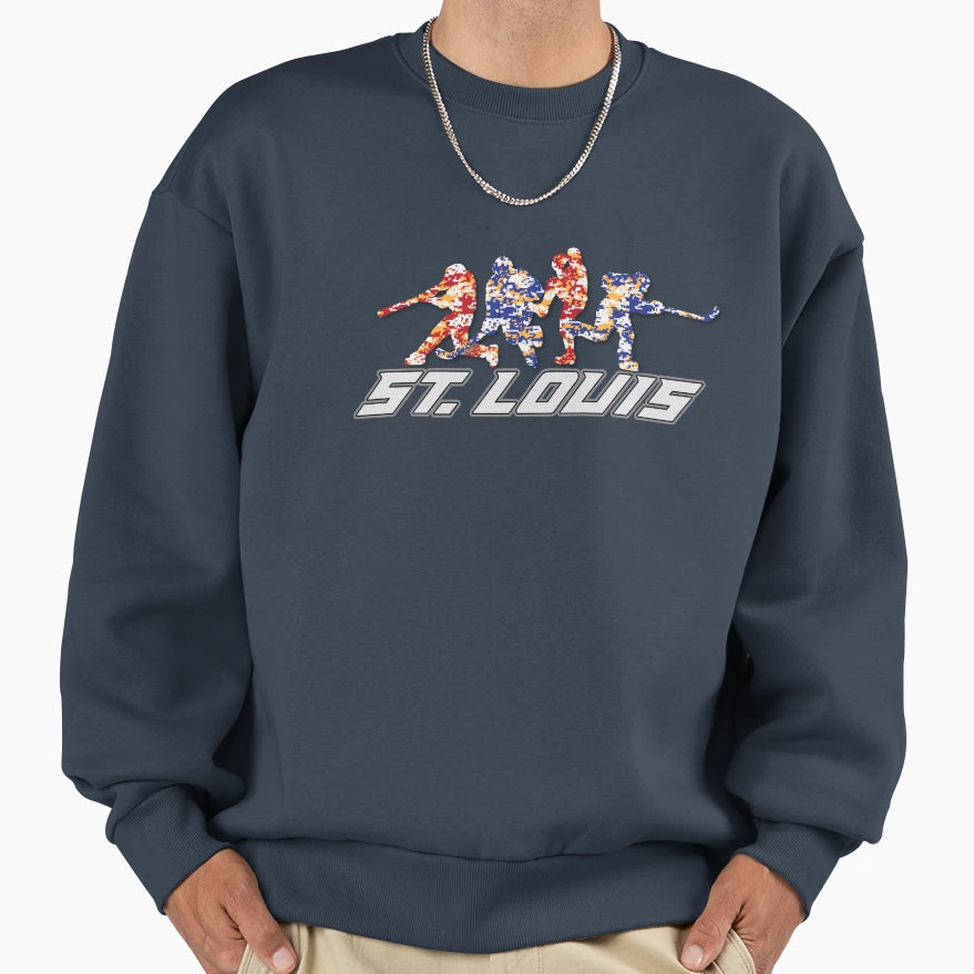 St Louis Sports Sweatshirt - Custom Art Print for Adults - T-Shirt, Sweatshirt, Hoodie