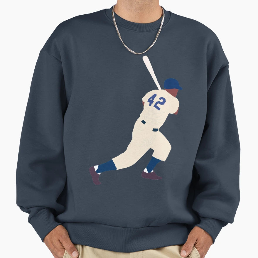 Jackie Robinson Sweatshirt - Graphic Print for Adults - T-Shirt, Sweatshirt, Hoodie