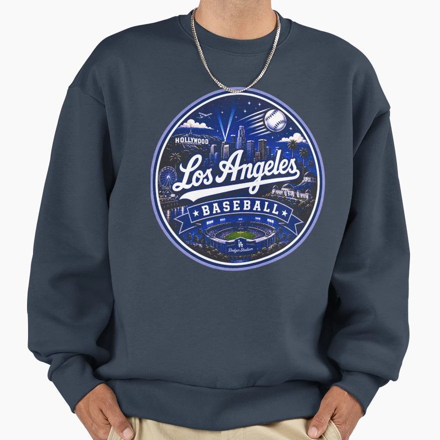 Los Angeles Baseball Logo California Hoodie - Minimalist Print Unisex - T-Shirt, Sweatshirt, Hoodie