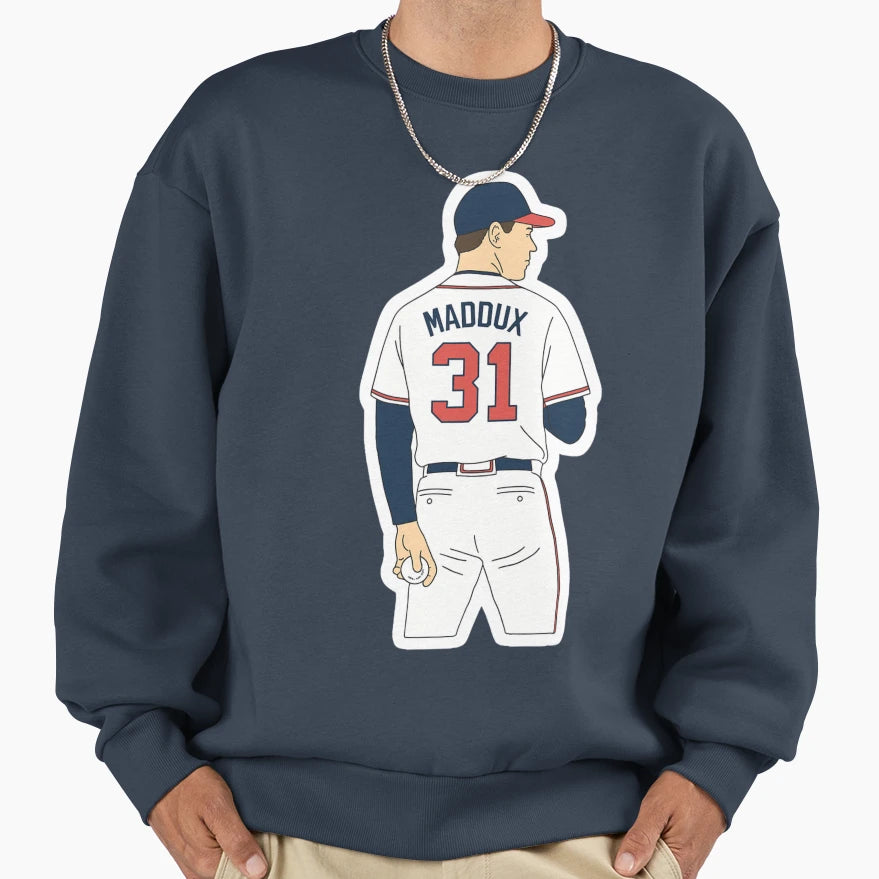 Greg Maddux Iconic Pitcher 31 Sweatshirt - Trendy Graphic for Adults - T-Shirt, Sweatshirt, Hoodie