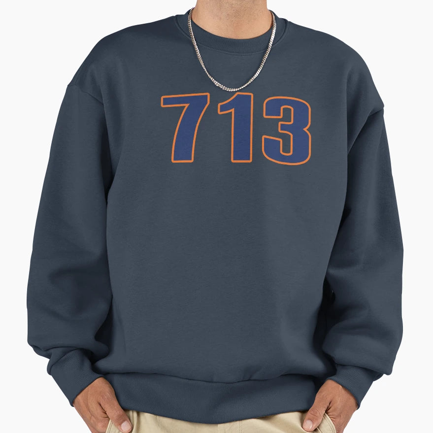 Houston Lyfe 713 Sweatshirt - Minimalist Print for Adults - T-Shirt, Sweatshirt, Hoodie
