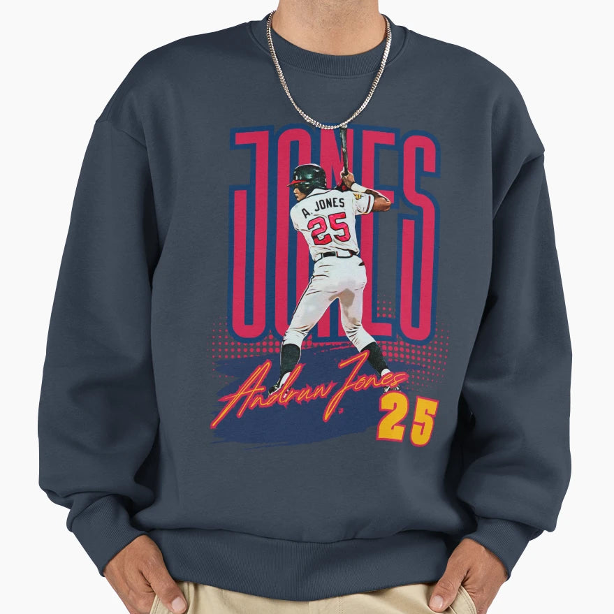 Andruw Jones Baseball Art Iconic Sweatshirt - Minimalist Print Men Women - T-Shirt, Sweatshirt, Hoodie