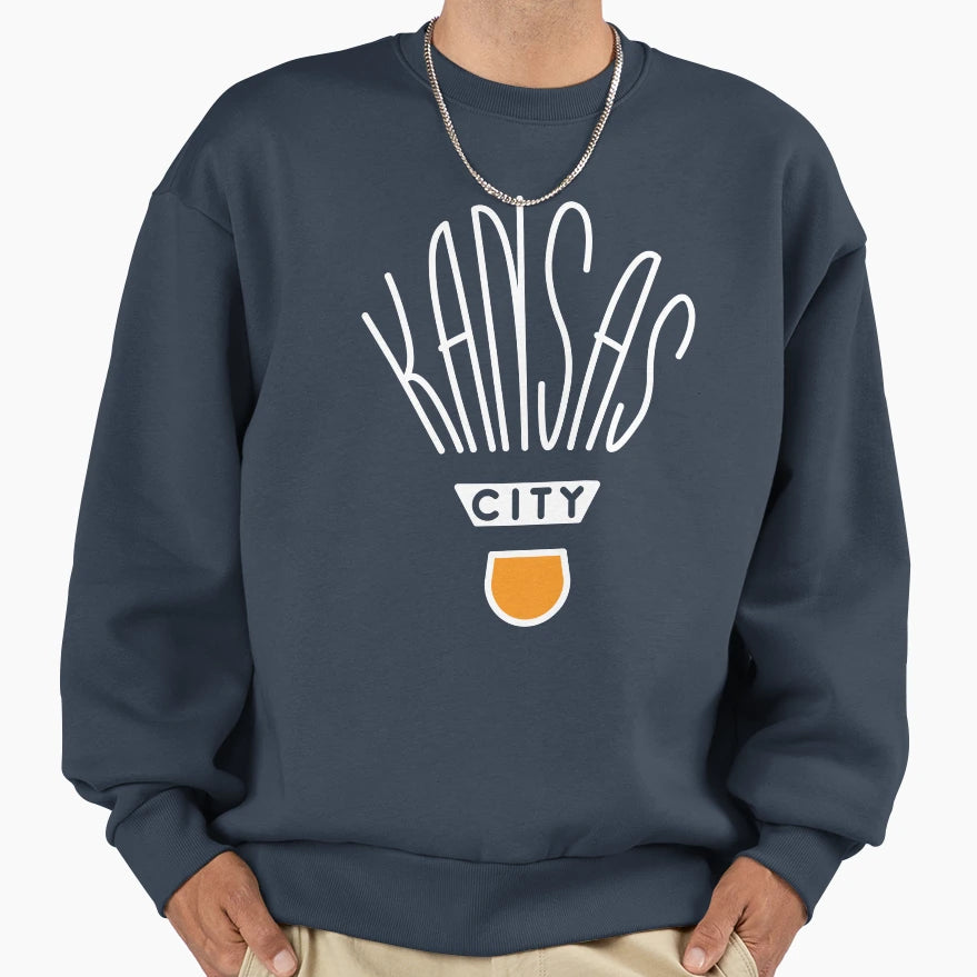 Kansas City Shuttlecock Type Sweatshirt - Fun Novelty Design for Adults - T-Shirt, Sweatshirt, Hoodie