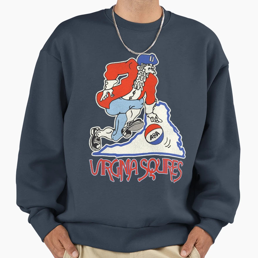 Virginia Squires Basketball Sweatshirt - Custom Art Print Men Women - T-Shirt, Sweatshirt, Hoodie