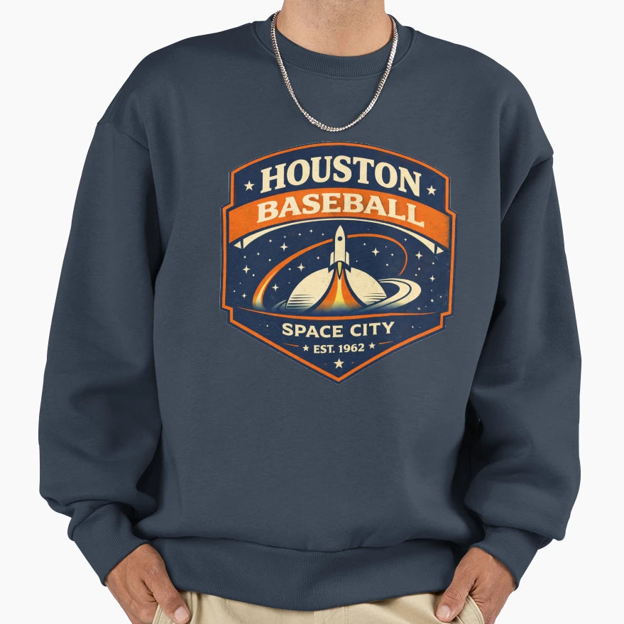 Houston Baseball Space City Est T-Shirt - Casual Everyday Wear for Adults - T-Shirt, Sweatshirt, Hoodie
