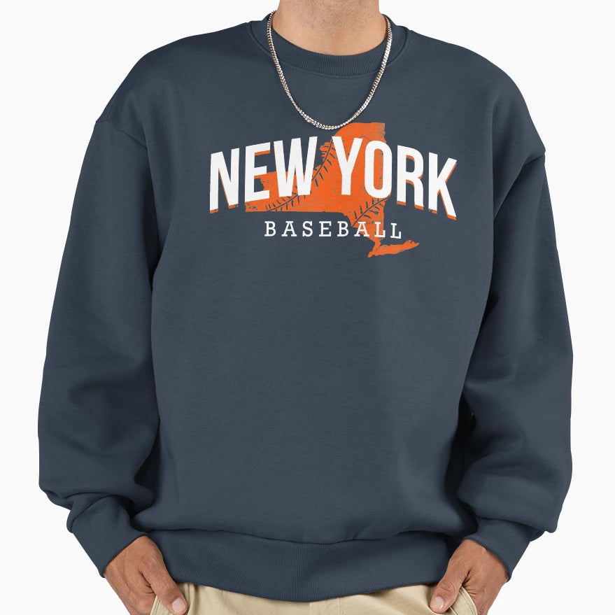New York Baseball Sweatshirt - Graphic Print Men Women - T-Shirt, Sweatshirt, Hoodie