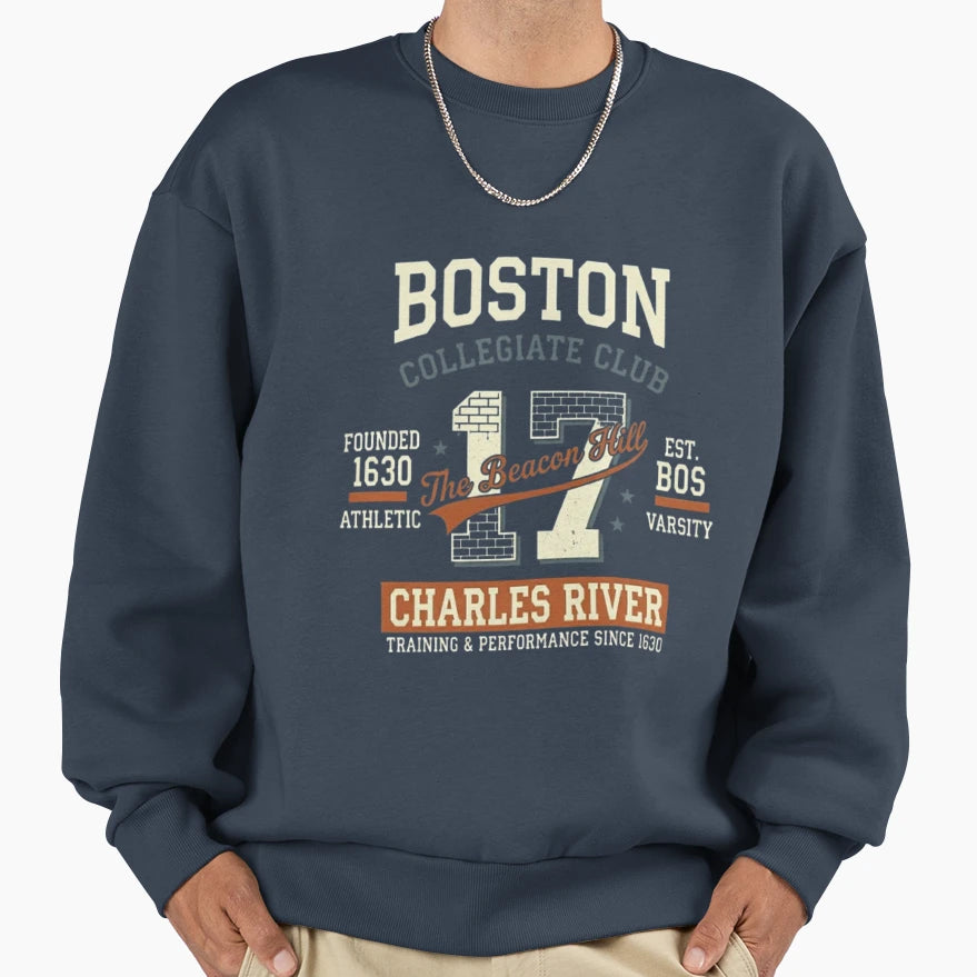 Boston Sweatshirt - Trendy Graphic Men Women - T-Shirt, Sweatshirt, Hoodie