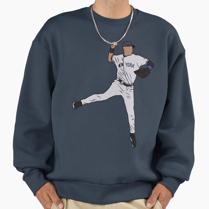 Derek Jeter Jump Throw Sweatshirt - Aesthetic Graphic Men Women - T-Shirt, Sweatshirt, Hoodie