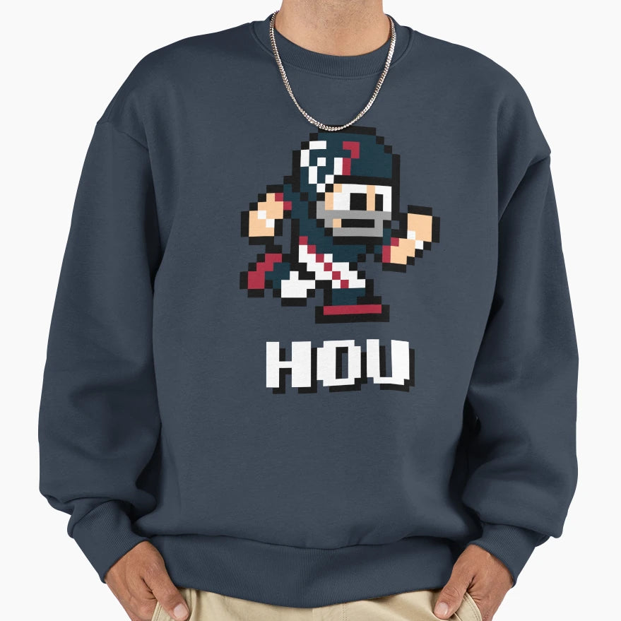 Houston Texans Tecmo Super Bowl Sweatshirt - Custom Art Print for Adults - T-Shirt, Sweatshirt, Hoodie