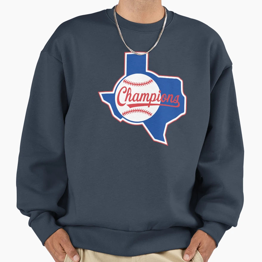 Texas Champions Logo 2 Sweatshirt - Minimalist Print for Adults - T-Shirt, Sweatshirt, Hoodie