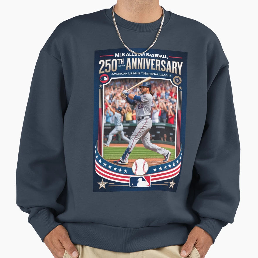 Baseball Celerating U S 250Th Sweatshirt - Casual Everyday Wear Men Women - T-Shirt, Sweatshirt, Hoodie