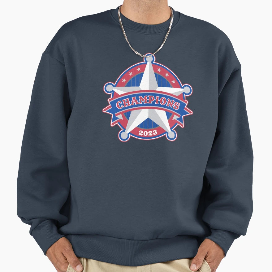 Texas Champions Star Sweatshirt - Graphic Print Men Women - T-Shirt, Sweatshirt, Hoodie