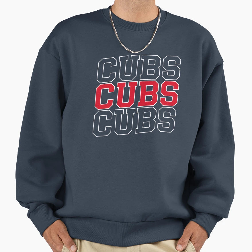 Cubs Last Name Baseball Sweatshirt - Casual Everyday Wear Men Women - T-Shirt, Sweatshirt, Hoodie
