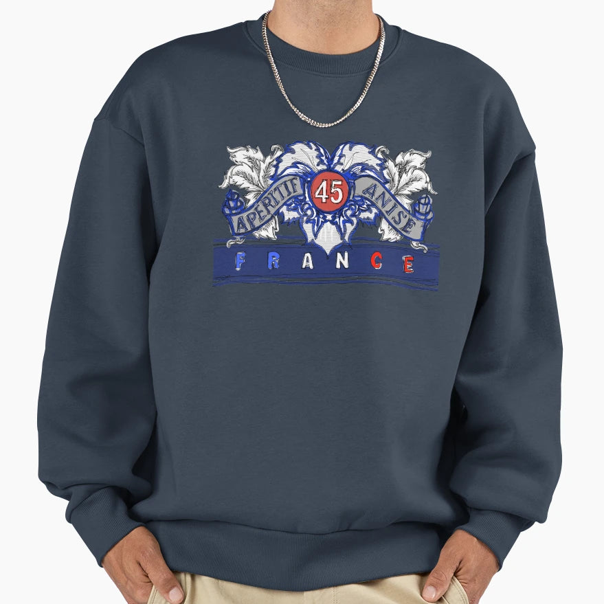Pastis De Marseille Pop 45 France Sweatshirt - Minimalist Print Men Women - T-Shirt, Sweatshirt, Hoodie