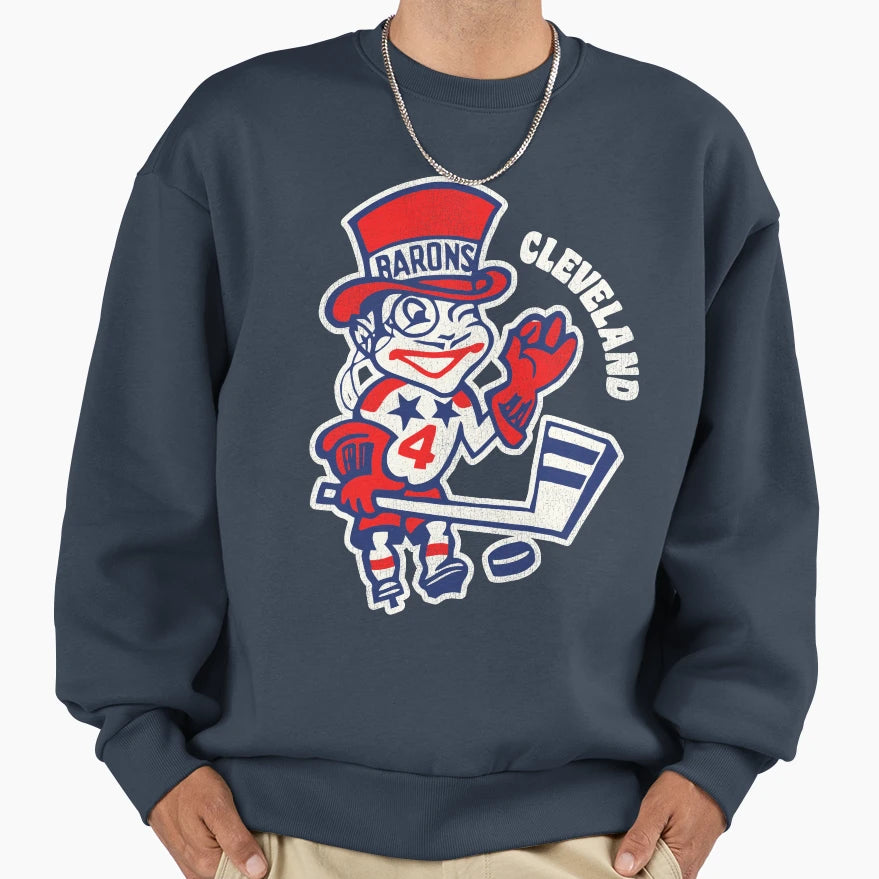 Defunct Cleveland Barons Hockey Sweatshirt - Casual Everyday Wear Unisex - T-Shirt, Sweatshirt, Hoodie
