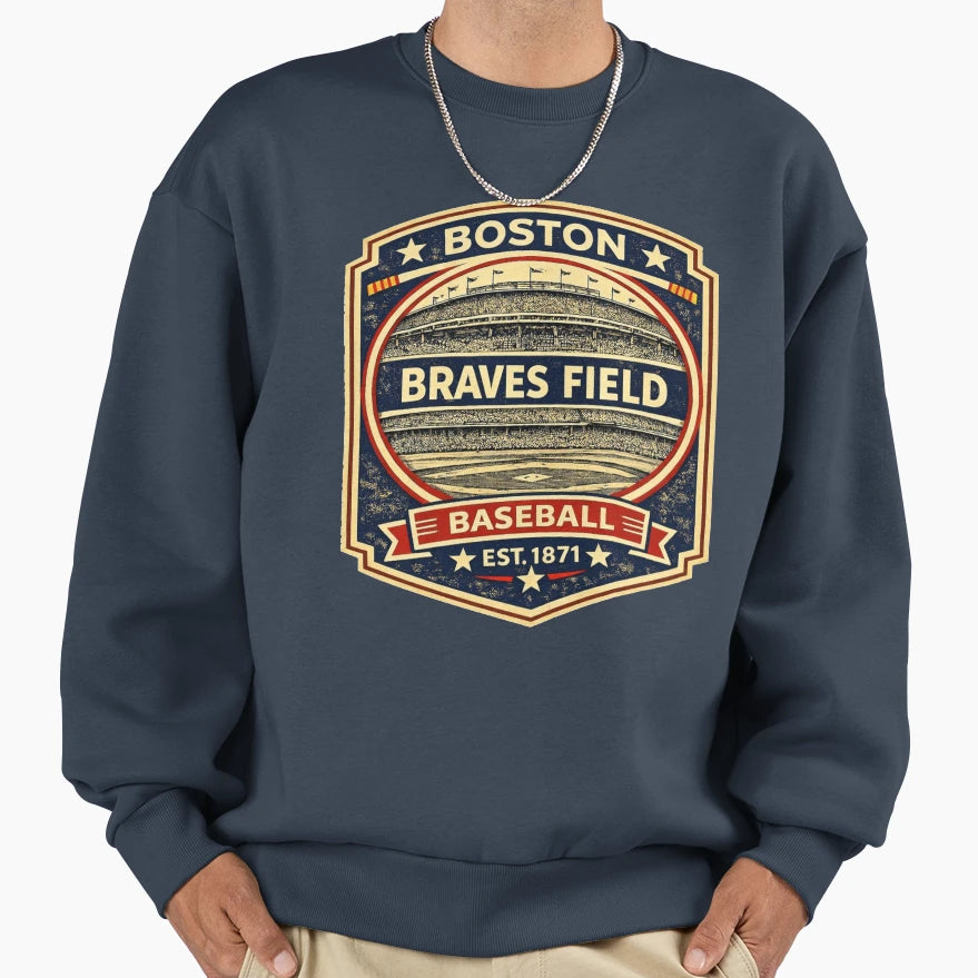 Defunct Boston Braves Field Baseball T-Shirt - Fun Novelty Design Unisex - T-Shirt, Sweatshirt, Hoodie