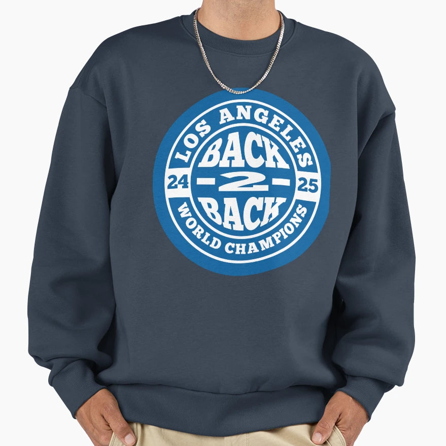 Los Angeles Back 2 Back World Sweatshirt - Custom Art Print Men Women - T-Shirt, Sweatshirt, Hoodie