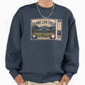 Texas Baseball Ticket Stub Globe Sweatshirt - Graphic Print for Adults - T-Shirt, Sweatshirt, Hoodie