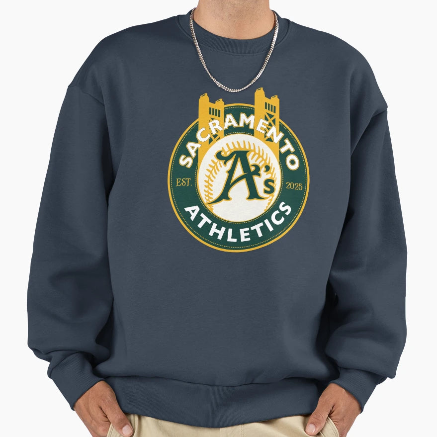 Sacramento Athletics Sweatshirt - Novelty Apparel for Adults - T-Shirt, Sweatshirt, Hoodie
