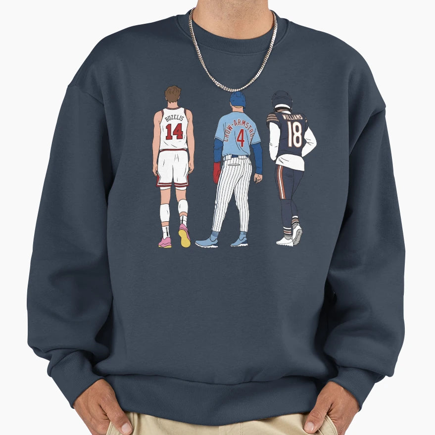 Chicago Big 3 Sweatshirt - Novelty Apparel Unisex - T-Shirt, Sweatshirt, Hoodie