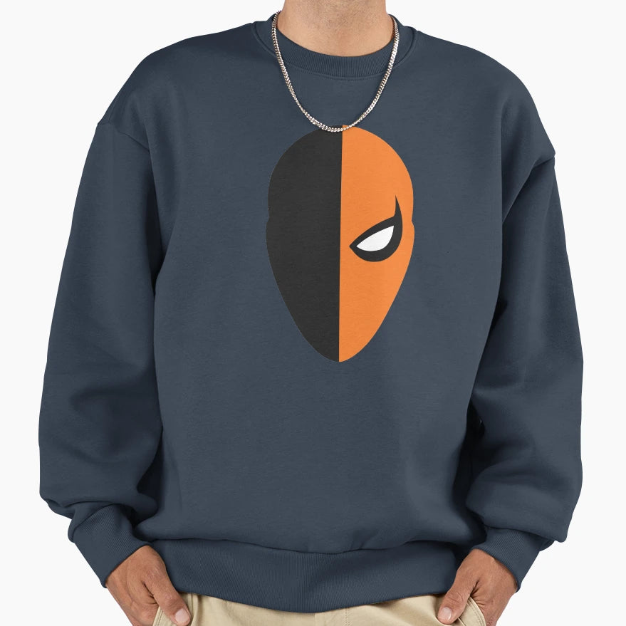 Deathstroke Mask Sweatshirt - Graphic Print Unisex - T-Shirt, Sweatshirt, Hoodie