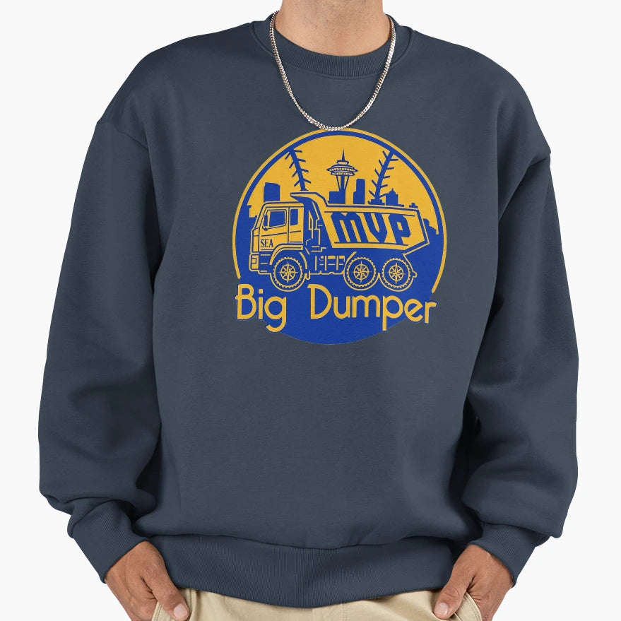 Big Dumper Mvp Seattle Baseball Sweatshirt - Trendy Graphic Men Women - T-Shirt, Sweatshirt, Hoodie