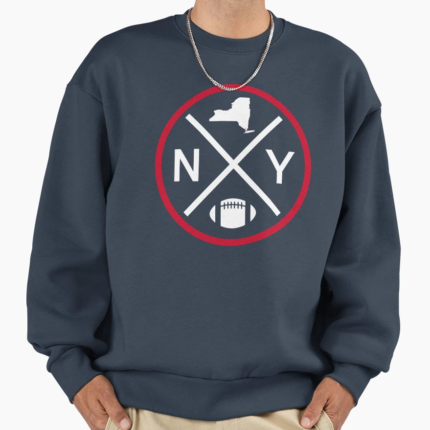 New York Football Emblem Ny Sweatshirt - Streetwear Style Unisex - T-Shirt, Sweatshirt, Hoodie