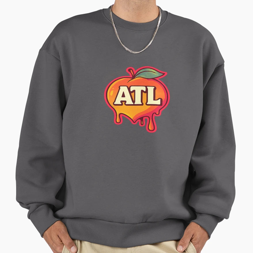 Atl Drip Peach Heat Mirage Sweatshirt - Unique Graphic Unisex - T-Shirt, Sweatshirt, Hoodie