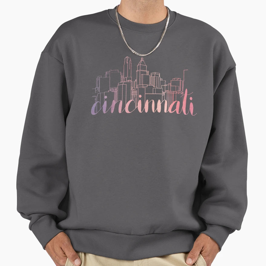 Cincinnati Sweatshirt - Minimalist Print for Adults - T-Shirt, Sweatshirt, Hoodie