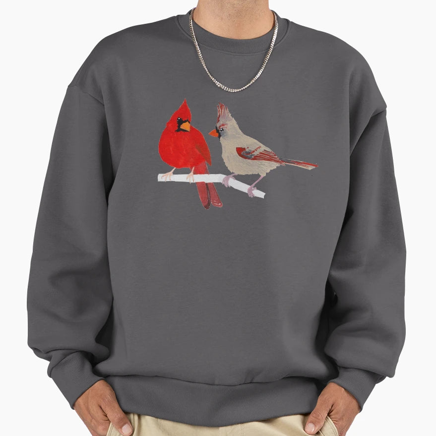 Northern Cardinal Sweatshirt - Novelty Apparel Men Women - T-Shirt, Sweatshirt, Hoodie
