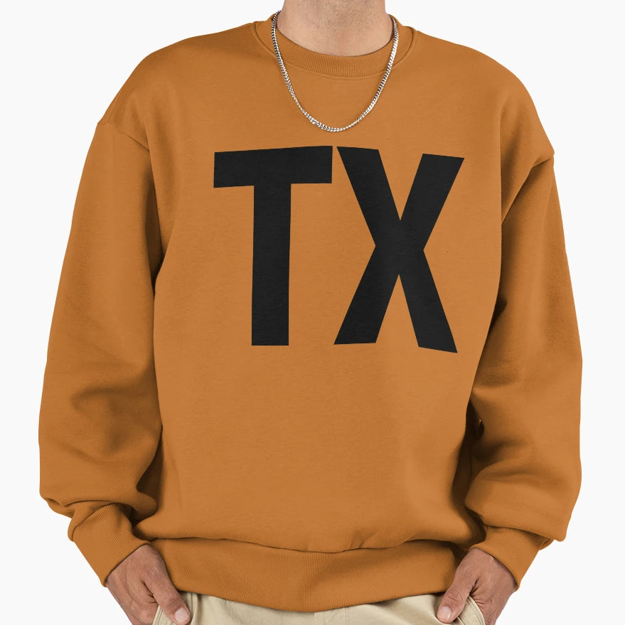 Texas Tx Black Ink Sweatshirt - Graphic Print for Adults - T-Shirt, Sweatshirt, Hoodie