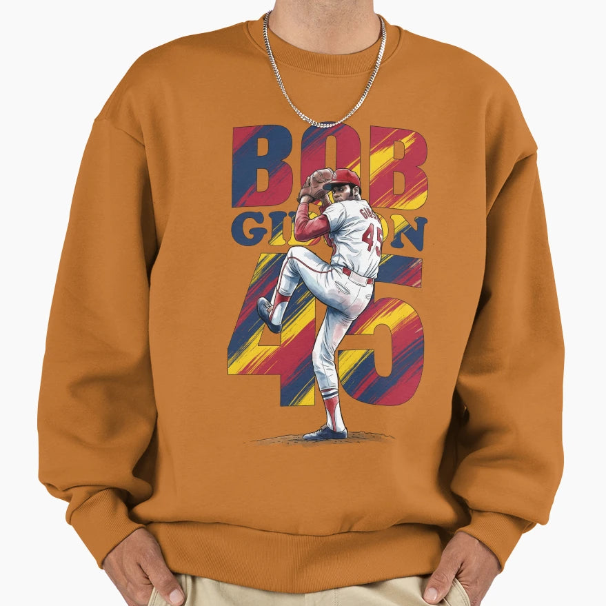 Bob Gibson 45 St Louis Baseball Sweatshirt - Streetwear Style for Adults - T-Shirt, Sweatshirt, Hoodie