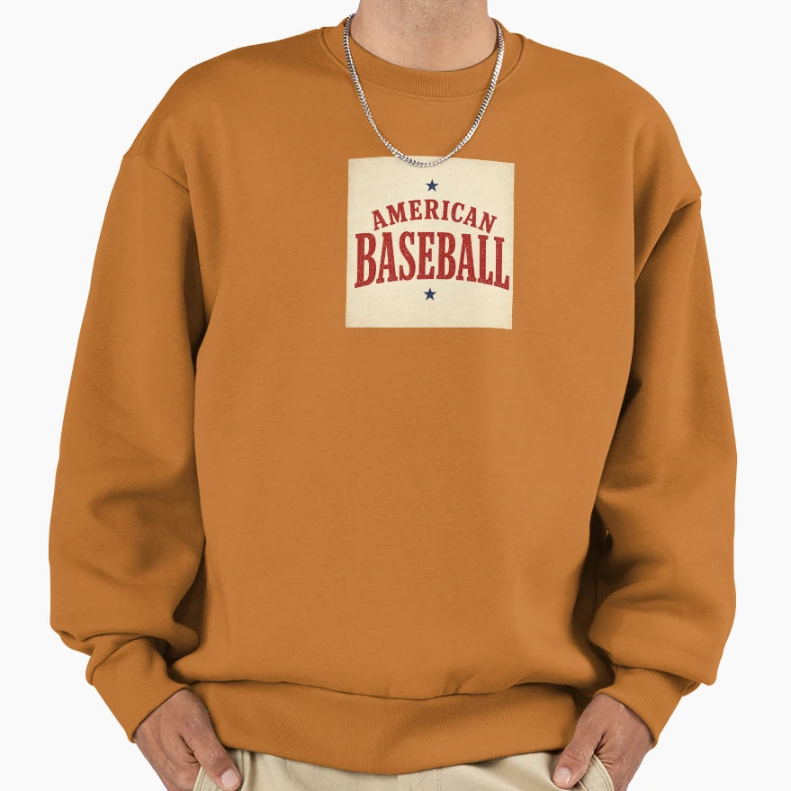 American Baseball Sweatshirt - Custom Art Print for Adults - T-Shirt, Sweatshirt, Hoodie