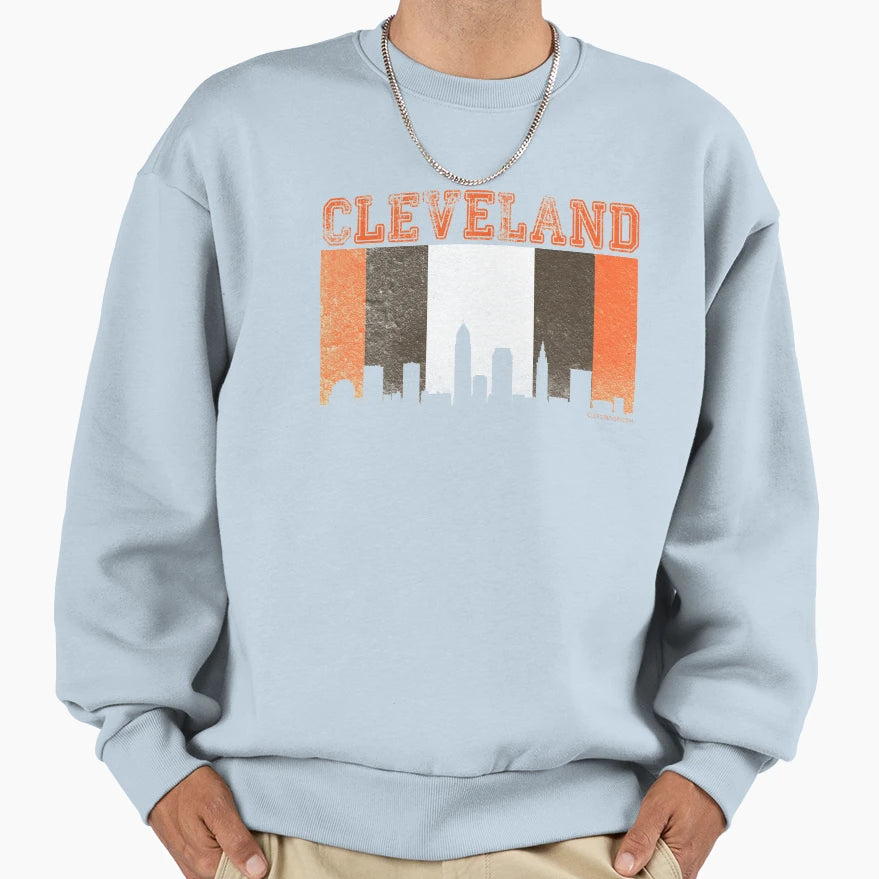 Cleveland Football Skyline Sweatshirt - Streetwear Style Men Women - T-Shirt, Sweatshirt, Hoodie