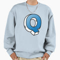 Letter Q Blue Sweatshirt - Streetwear Style Men Women - T-Shirt, Sweatshirt, Hoodie
