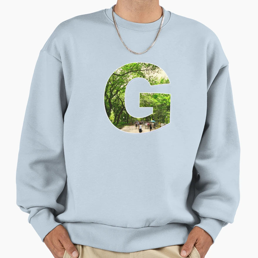 Central Park Letter G Sweatshirt - Casual Everyday Wear Men Women - T-Shirt, Sweatshirt, Hoodie