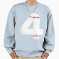 4 Birthday Baseball Number 4 Sweatshirt - Aesthetic Graphic for Adults - T-Shirt, Sweatshirt, Hoodie