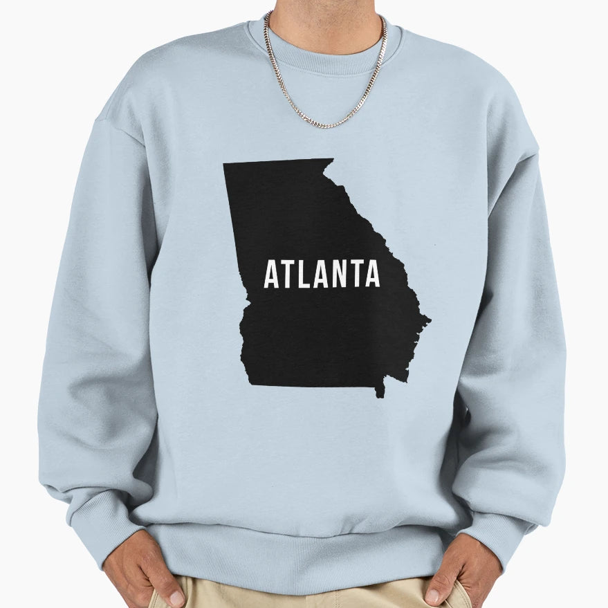 Atlanta Georgia State Silhouette Sweatshirt - Graphic Print Unisex - T-Shirt, Sweatshirt, Hoodie